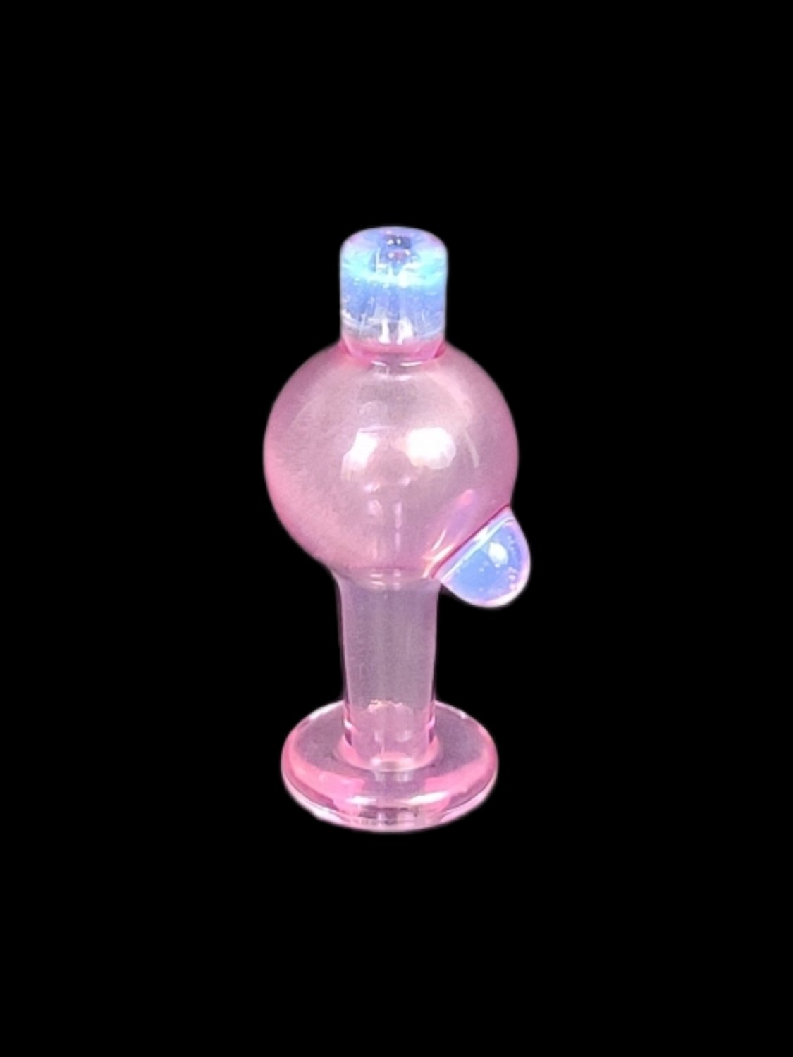 CreepySpooky Glass (FL) Bubble Cap - Rose Quartz Satin - A
