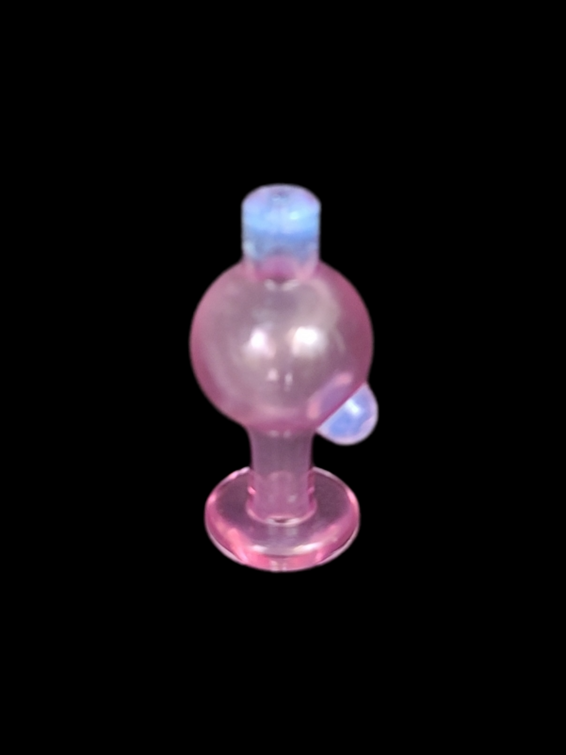 CreepySpooky Glass (FL) Bubble Cap - Rose Quartz Satin - B