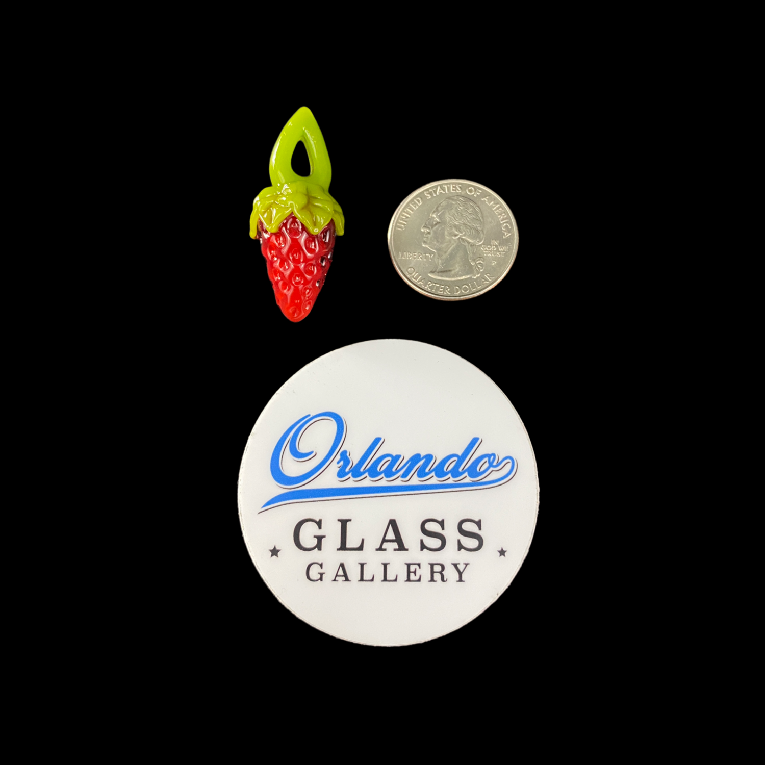 Strawberry Glass (FL) Micro Berry Pendant - B