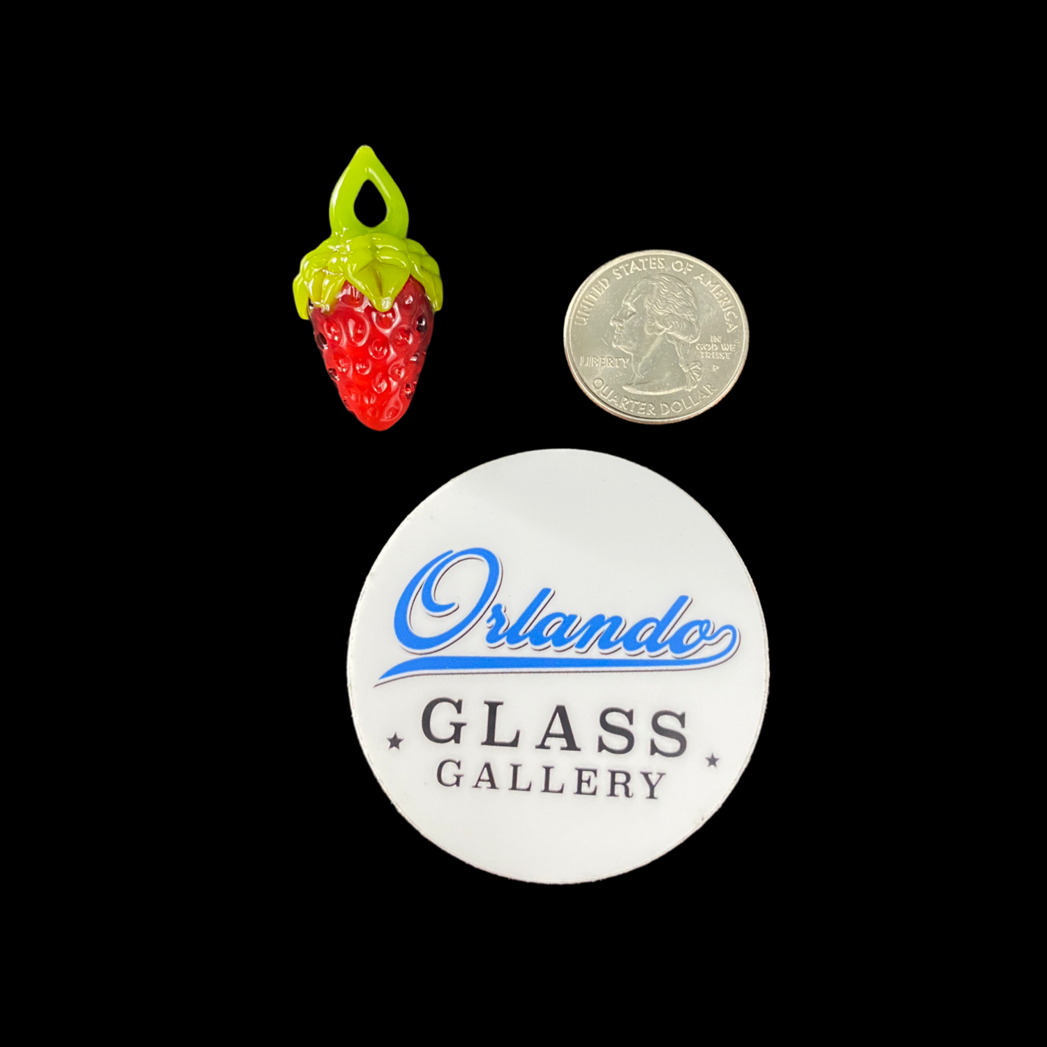 Strawberry Glass (FL) Micro Berry Pendant - C
