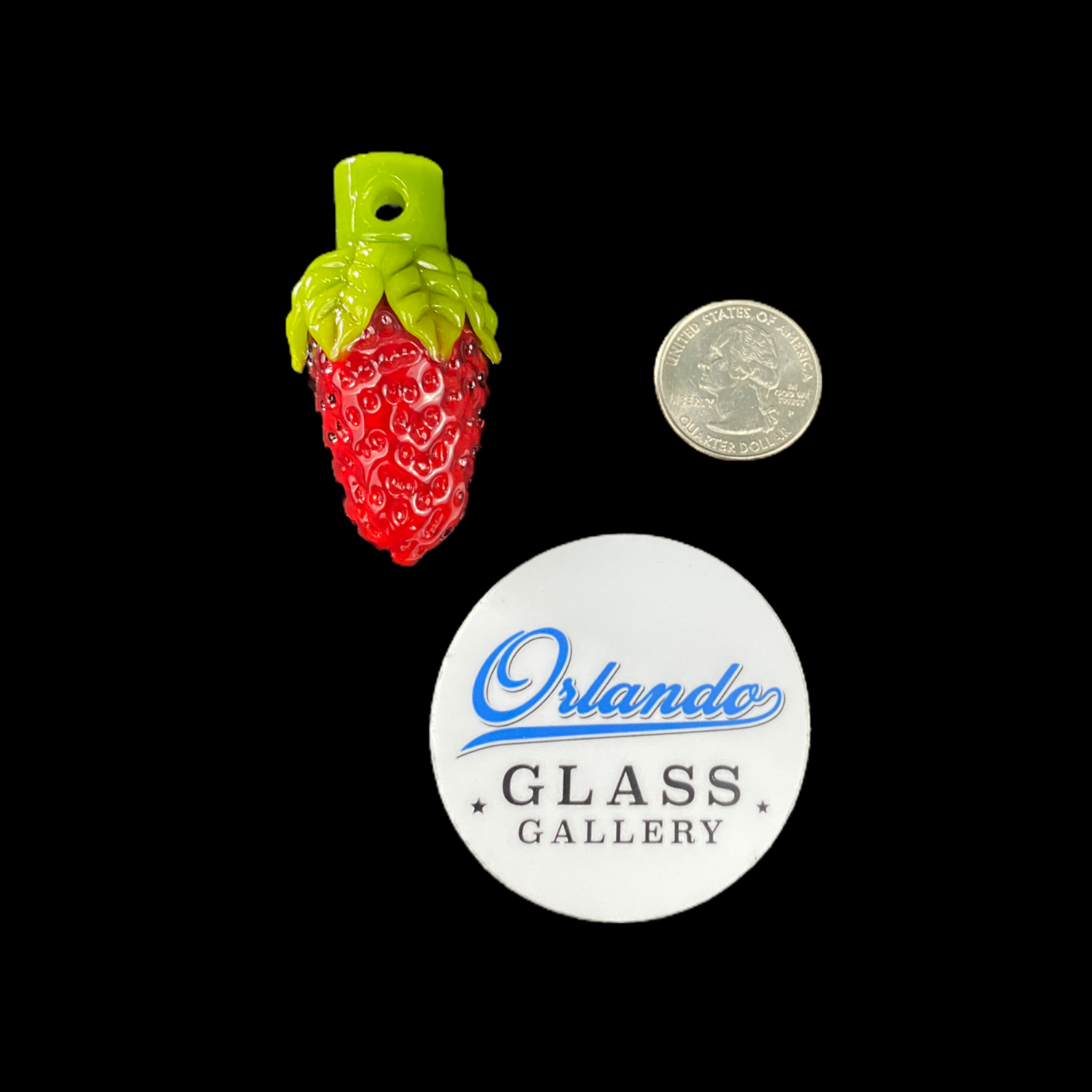Strawberry Glass (FL) Mini Berry Pendant - D