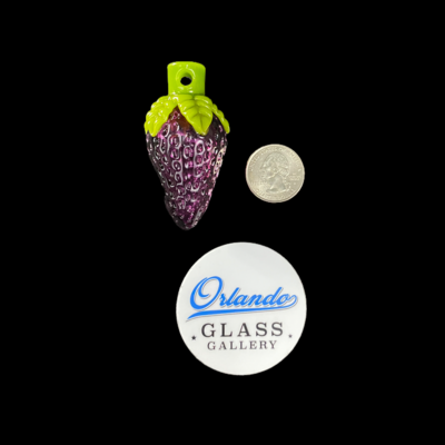 Strawberry Glass (FL) Full Size Berry Pendant - C