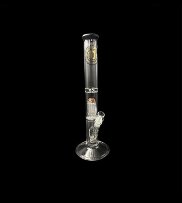 Diesel Glass (FL) 50x5 Color Tree Perc w/ Dark Purple and Linework Accents Straight Tube ( 49687 )