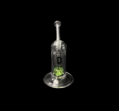 Diesel Glass (FL) 50x5 Showerhead Bubbler w/ Lime Colored Perc ( 49847 )