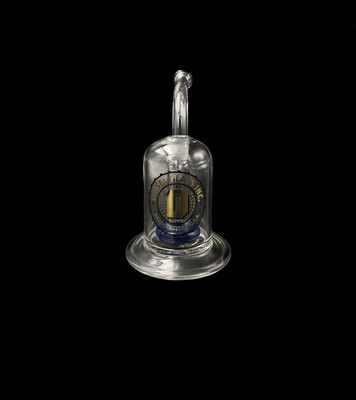 Diesel Glass (FL) 75x5 Showerhead Bubbler w/ Dark Blue Perc ( 49786 )