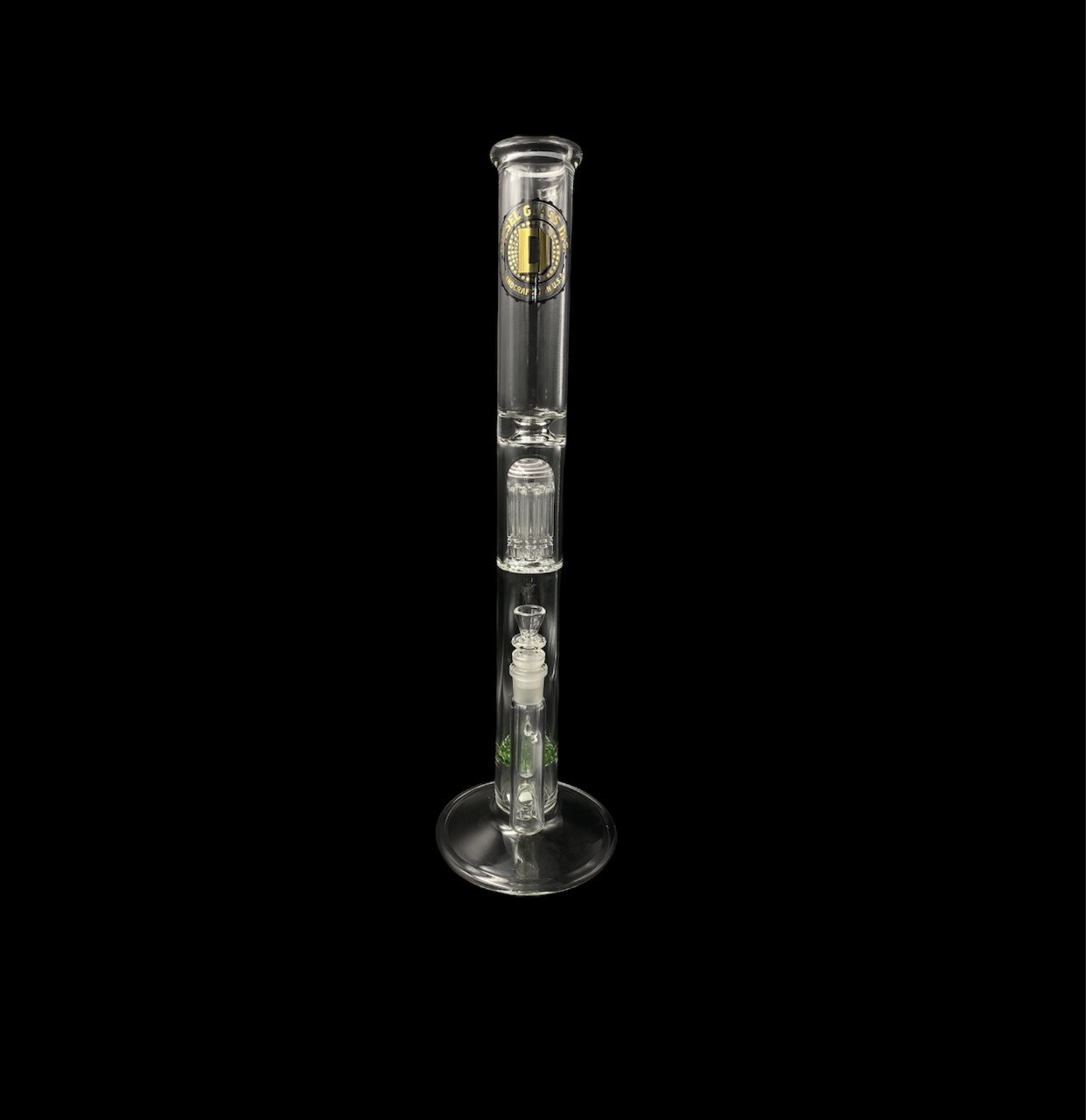 Diesel Glass x Ray Baby Loop Stitch to Tree Perc - Transparent Green and Linework Accented ( 49861 )