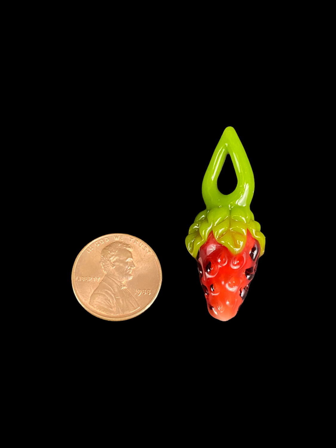 Strawberry Glass (FL) Micro Berry Pendant - A
