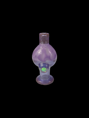 CreepySpooky Glass (FL) -Opal Lavender w/ Purple Satin Honeycomb and Opal Bubble Cap