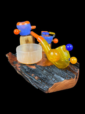 Rusty Glass (FL) - Bubble Blower Sherlock Combo w/ Custom Wood Display