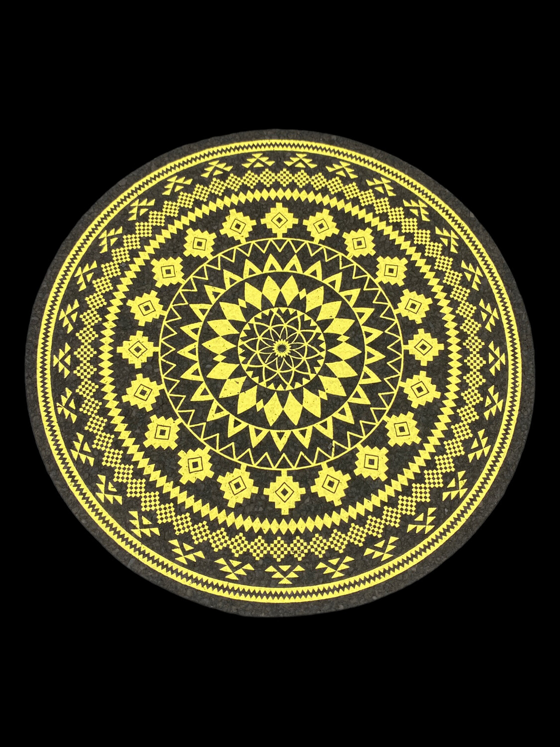 Moodmat 12' Circle Yellow Grid