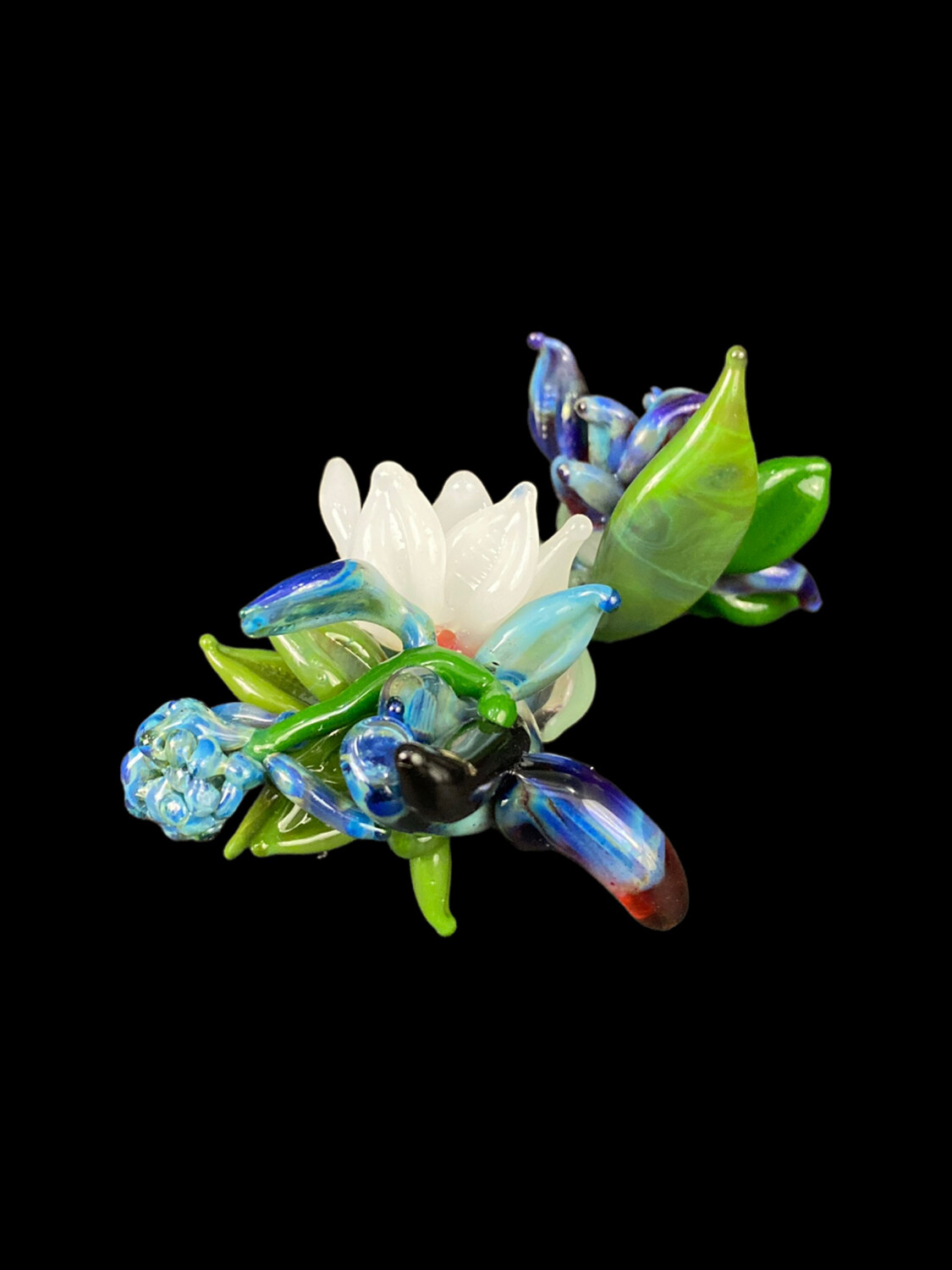 "WoB" - Evolution Glass - "Kerry" Floral Pendant