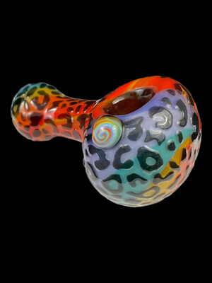 "WoB" - Hot Mess Glass - Lisa Frank Inspired Spoon