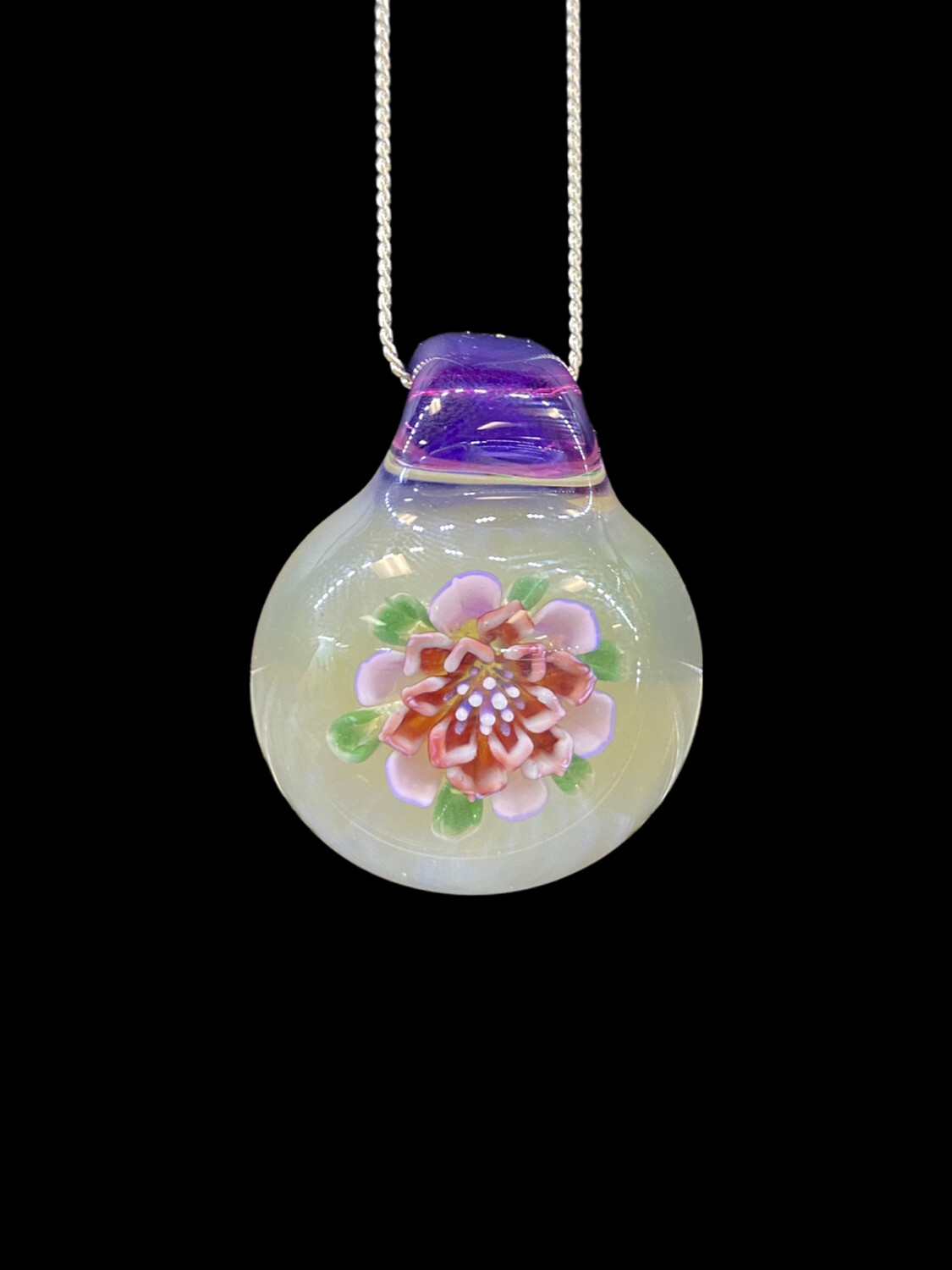 "WoB" - Glass by Yani - Flower Pendant