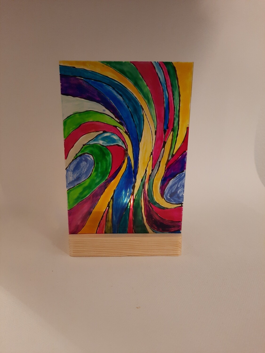 Mini-vitraliu multicolor