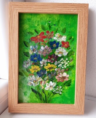 Mini-tablou cu flori de camp