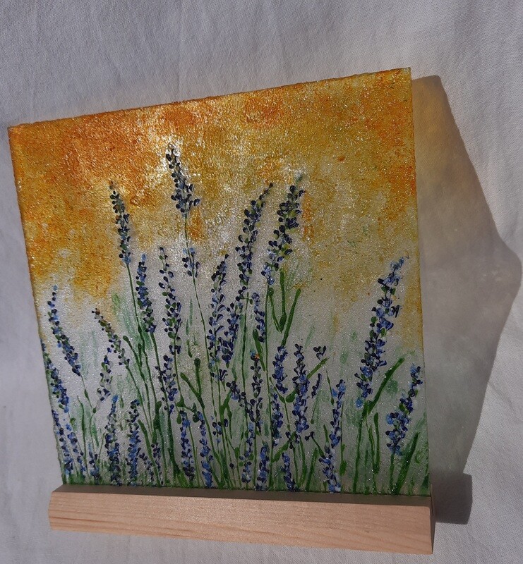 Suncatcher - mini-vitraliu cu lavandă