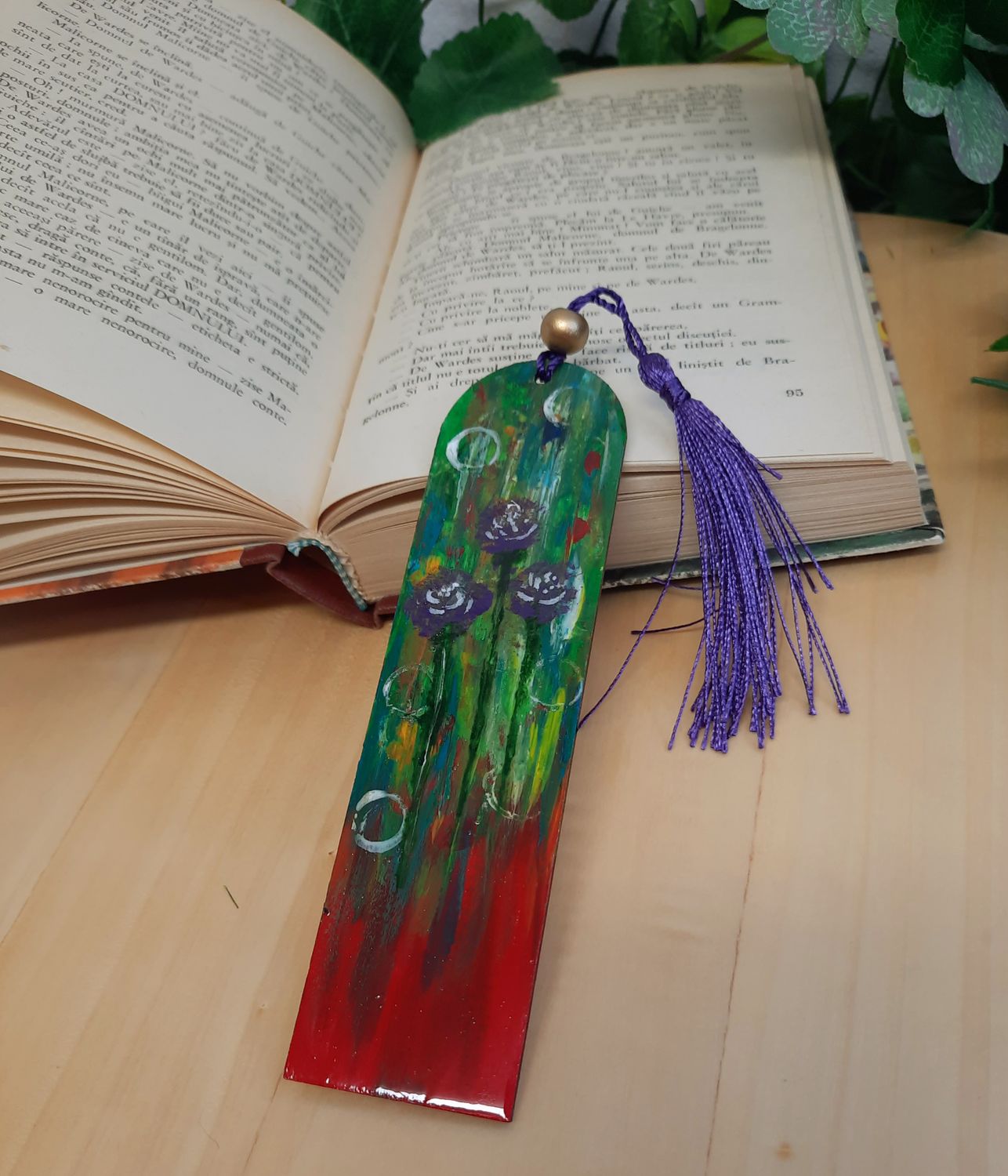 Semn de carte &quot;Floricele mov&quot; (2)