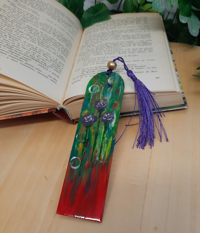 Semn de carte &quot;Floricele mov&quot; (2)