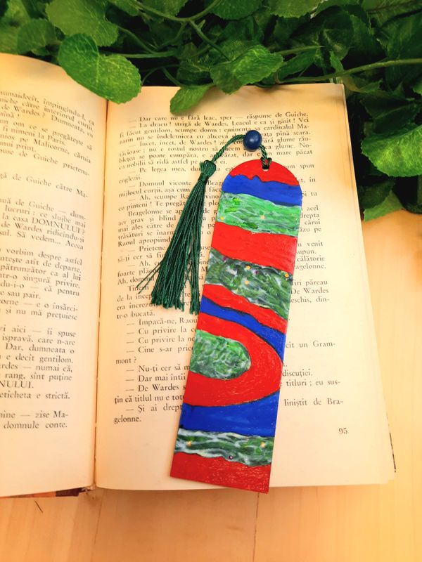 Semn de carte cu motive abstracte