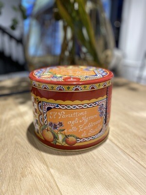 Panettone Agrumi e allo Zafferano (500 gr - Rosso) Panettone Agrumi e allo Zafferano (500 gr - Rosso)