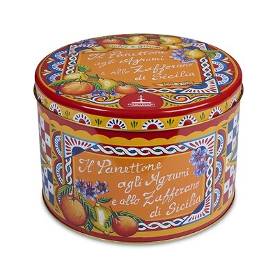 Panettone Agrumi e allo Zafferano (500 gr - Rosso) Panettone Agrumi e allo Zafferano (500 gr - Rosso)