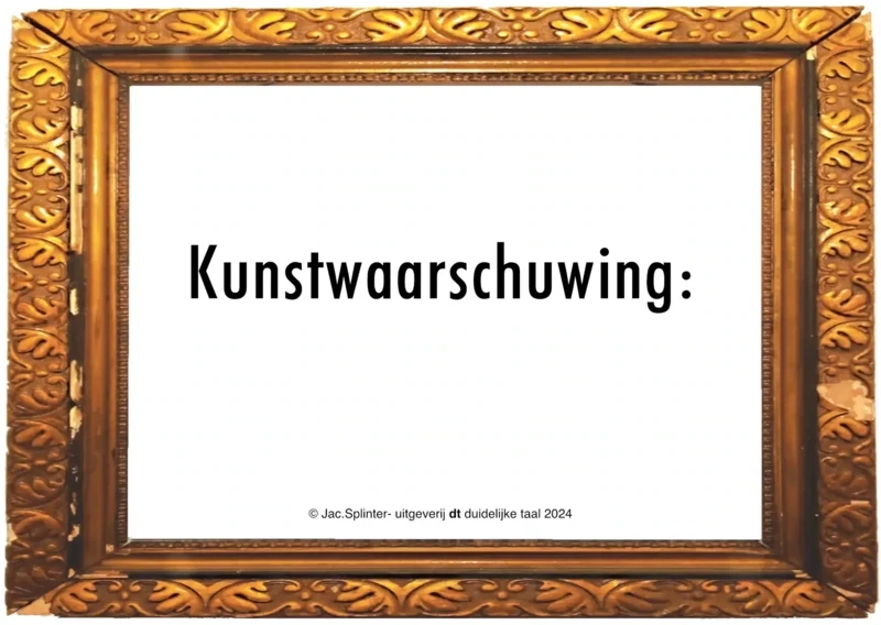 Kunstwaarschuwing (analoog)