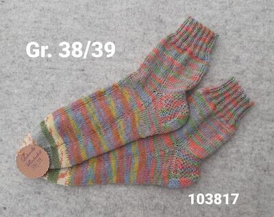 Handgestrickte Wollsocken Gr. 38/39