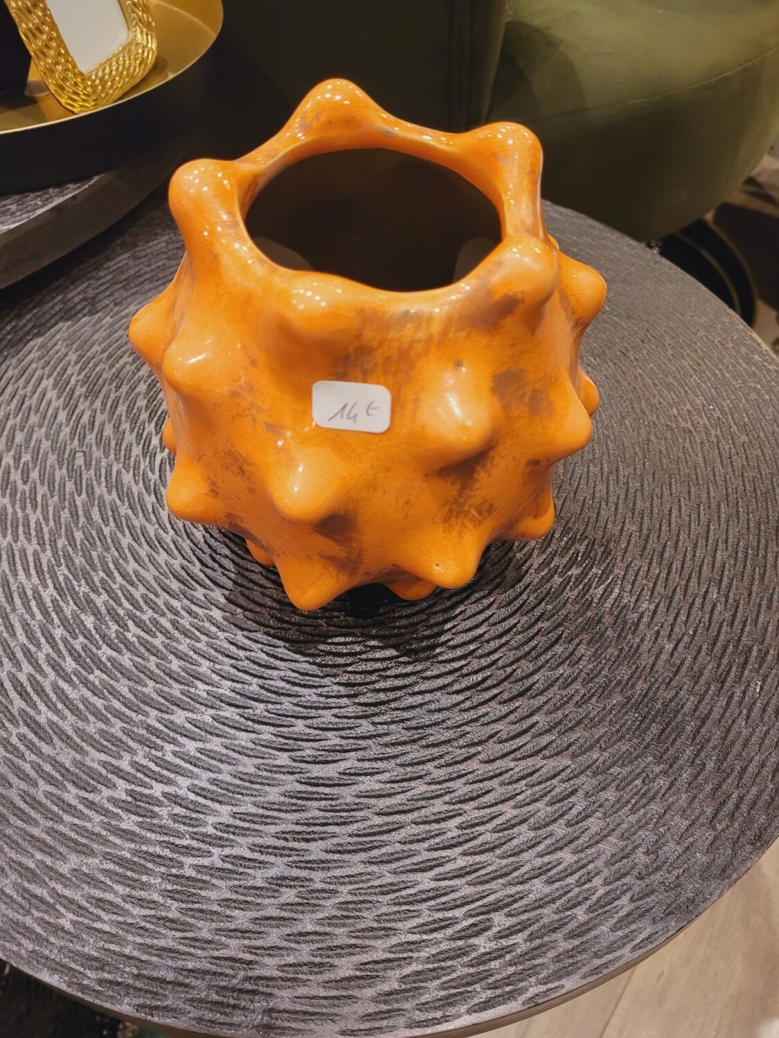 Petit Vase céramique pointue ORANGE