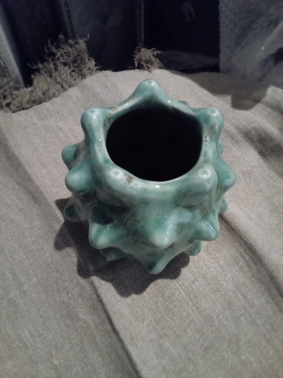 Petit Vase céramique pointue VERT D’EAU