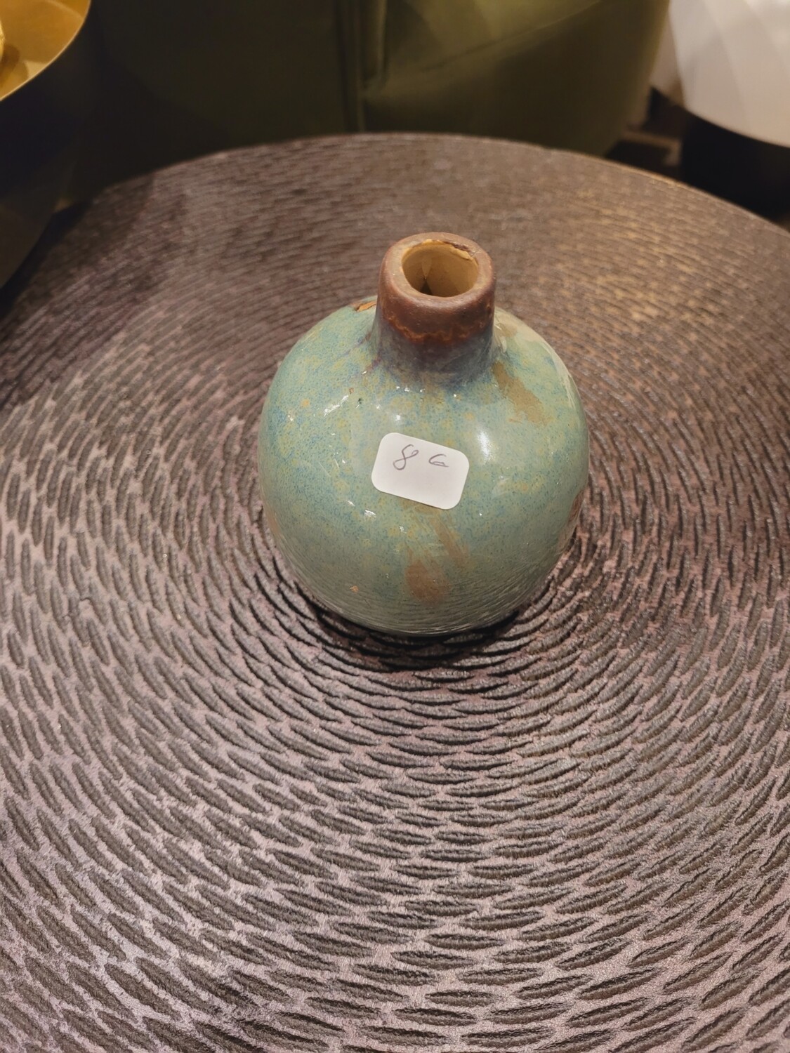 Vase céramique TM VERT DE GRIS vieilli 