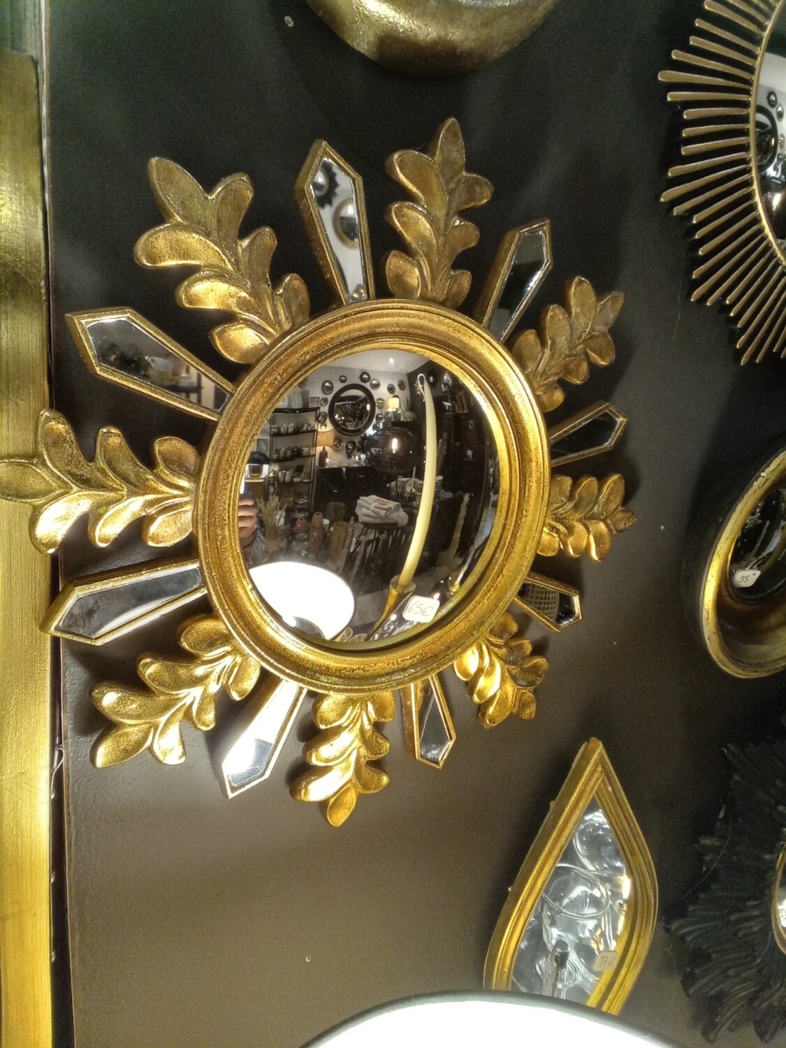 Miroir deco doré