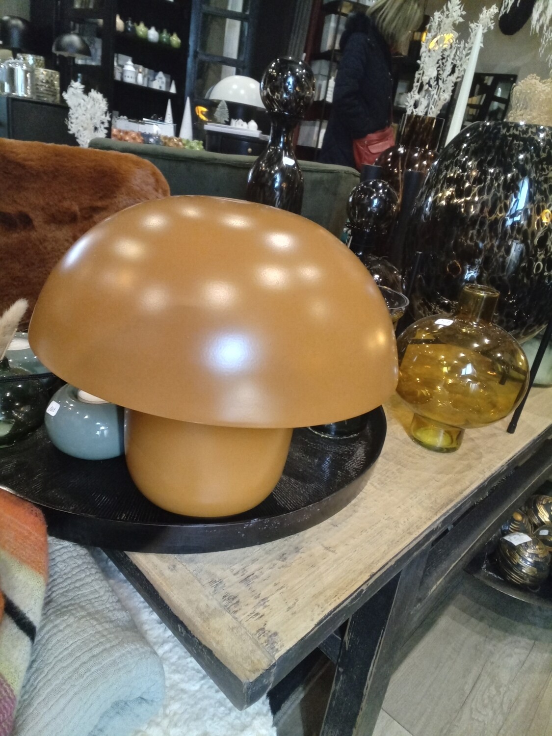 Lampe champignon brun