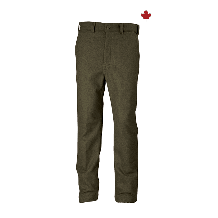 80% Merino Wool Trousers Green