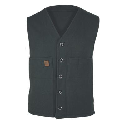 Wool Blend Sleeveless Jacket Green Wool Blend Sleeveless Jacket Green