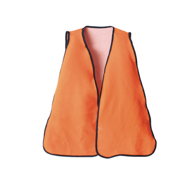 Orange Fleece Sleeveless Jacket