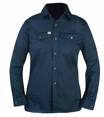 Women's Premium Long-Sleeve Work Shirt Navy