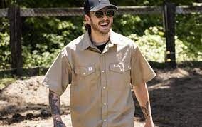 Short-Sleeve Snap  Work Shirt