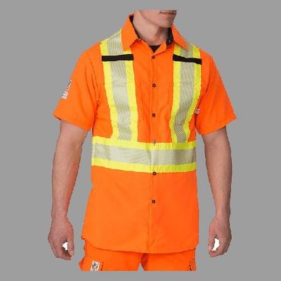 CSAZ96 Classe 2/Niv.2  tissu fluo/orange & jaune vif