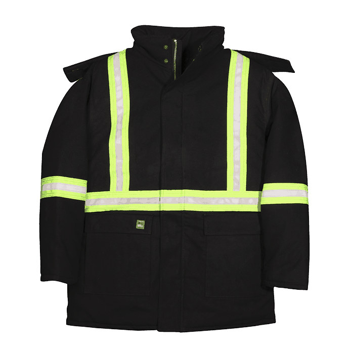 Parka d'hiver Noir Haute Visibilité