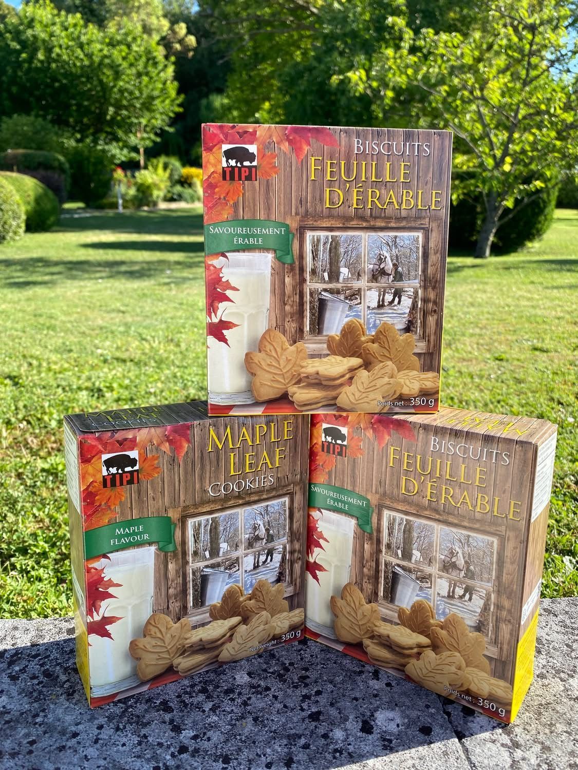 Lot 3 Btes Biscuits Feuille d'Érable