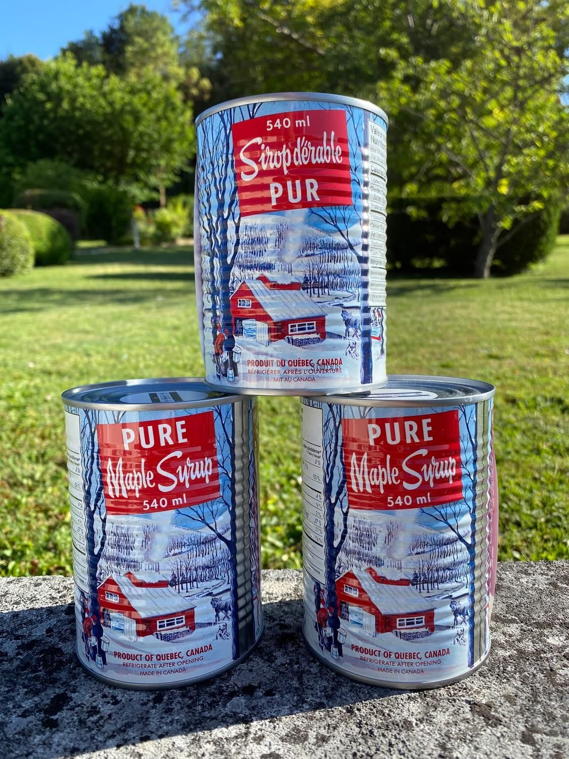 LOT 3 CANNE SIROP D'ÉRABLE AMBRÉ 540ml