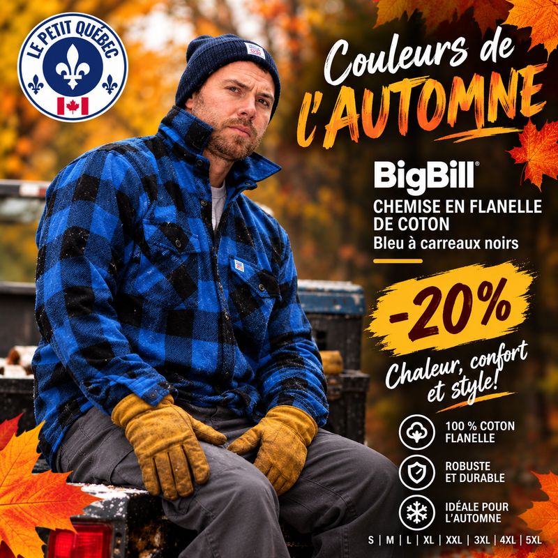 Chemise Traditionnelle Homme Flanelle BIG BILL® Chemise Traditionnelle Homme Flanelle BIG BILL®