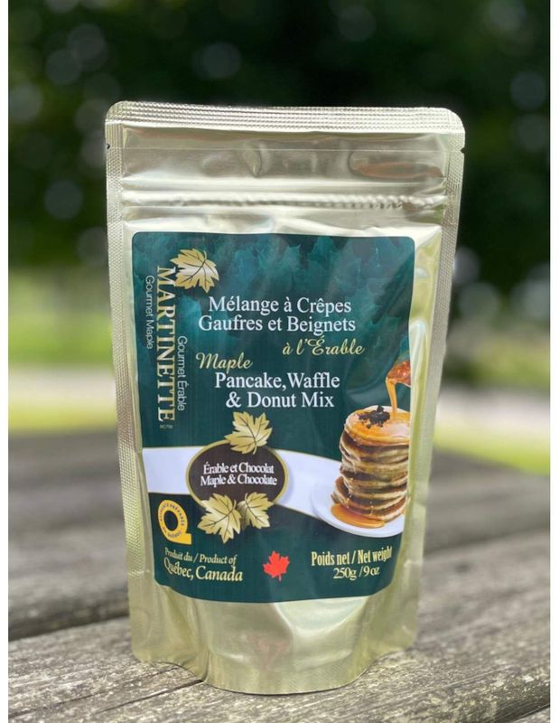 MÉLANGES À PANCAKES ÉRABLE CHOCOLAT 250grs MÉLANGES À PANCAKES ÉRABLE CHOCOLAT 250grs