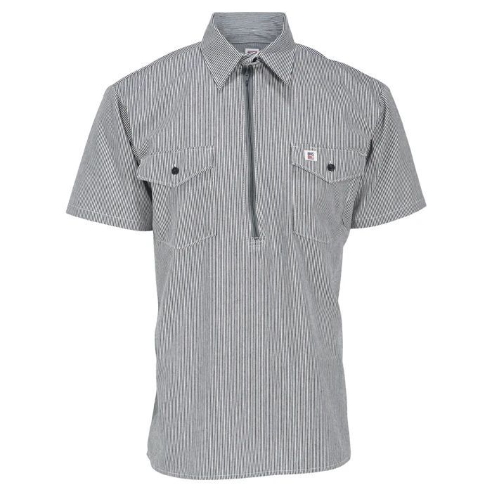 CHEMISE RAYÉE 1/2 ZIP HICKORY M/C