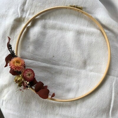Couronne déco fleurs séchées