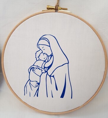 Tambour floqué Vierge à l&#39;enfant