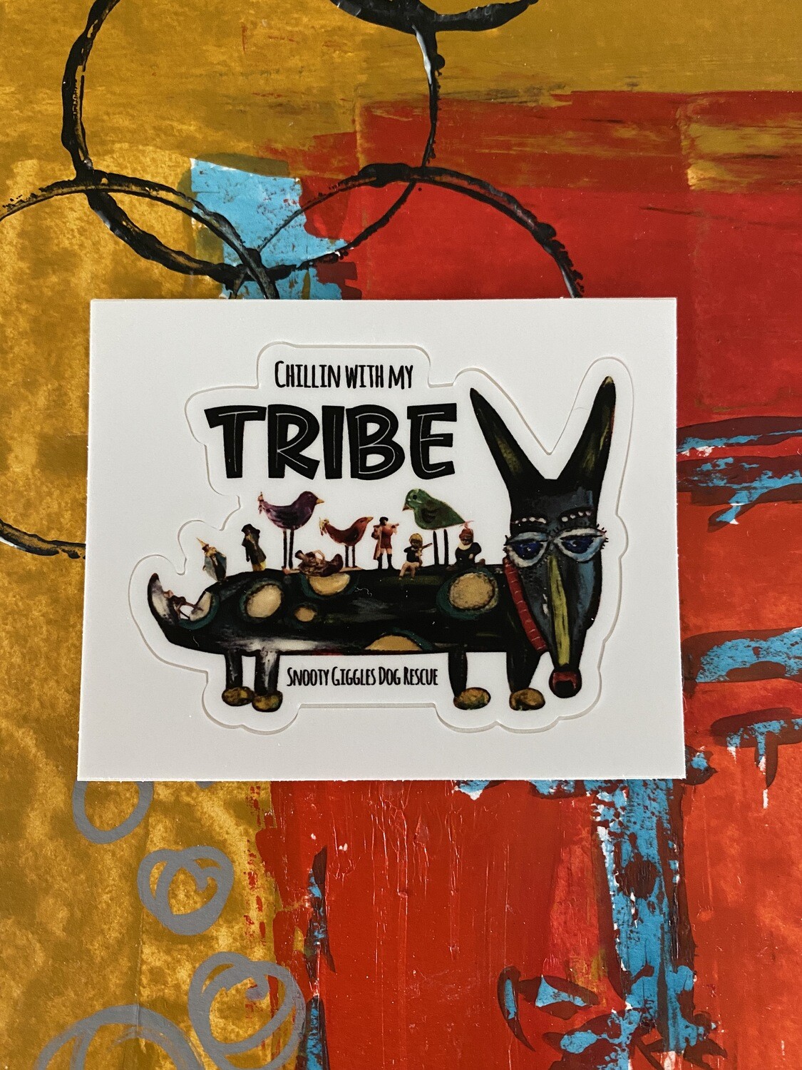 Snooty Tribe Mixed Media Art Sticker