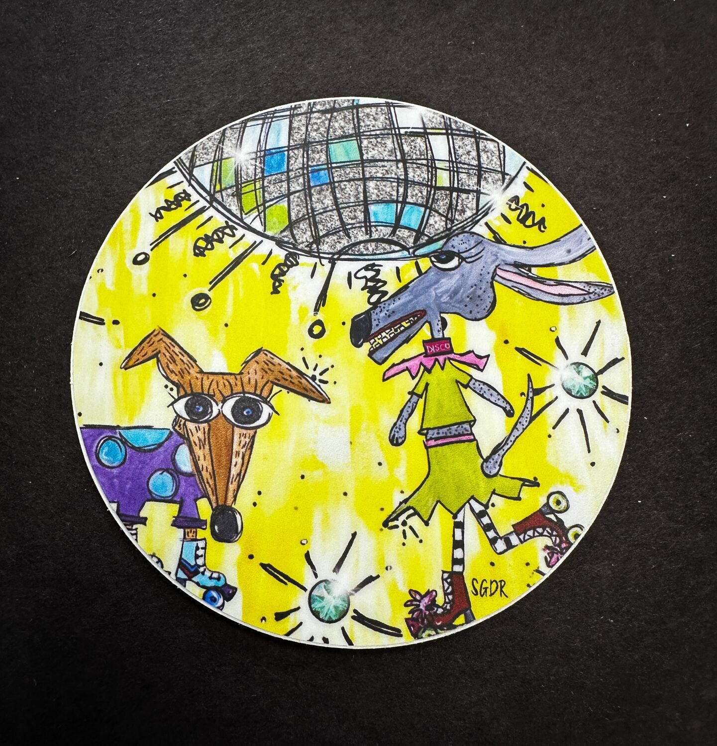 Rollin&#39; With My Homies 3 inch vinyl circle sticker