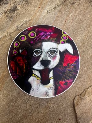 Black and White Bully Silo Studios Art Sticker