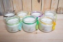 Laureta Candles Rapšu vaska svece burciņā
